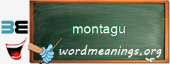 WordMeaning blackboard for montagu